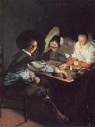 Judith leyster A Game of Tric Trac oil painting picture wholesale